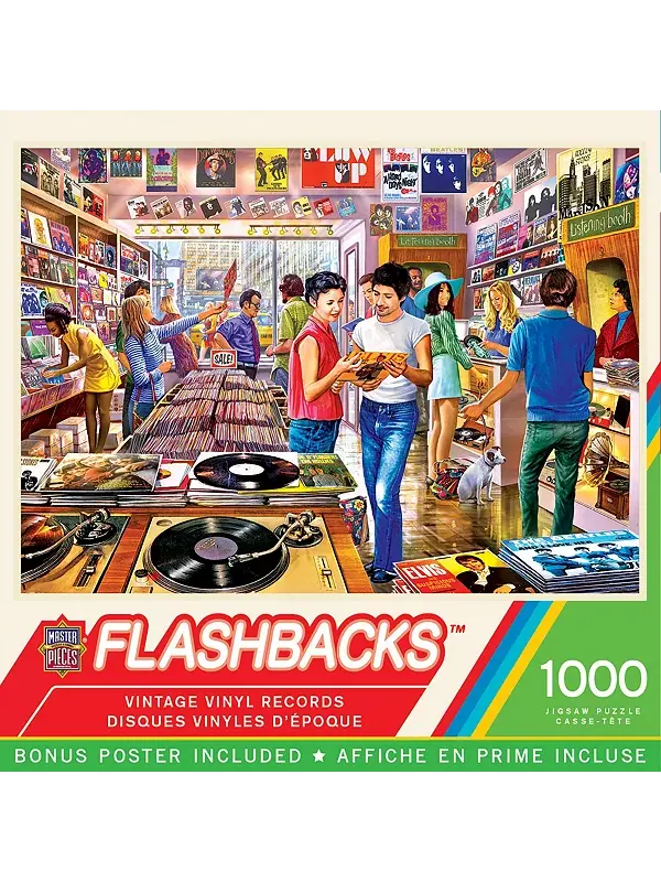 Шедевры воспоминаний винтажные виниловые пластинки пазл из 1000 деталей Masterpieces Puzzles — изображение 1 из 3