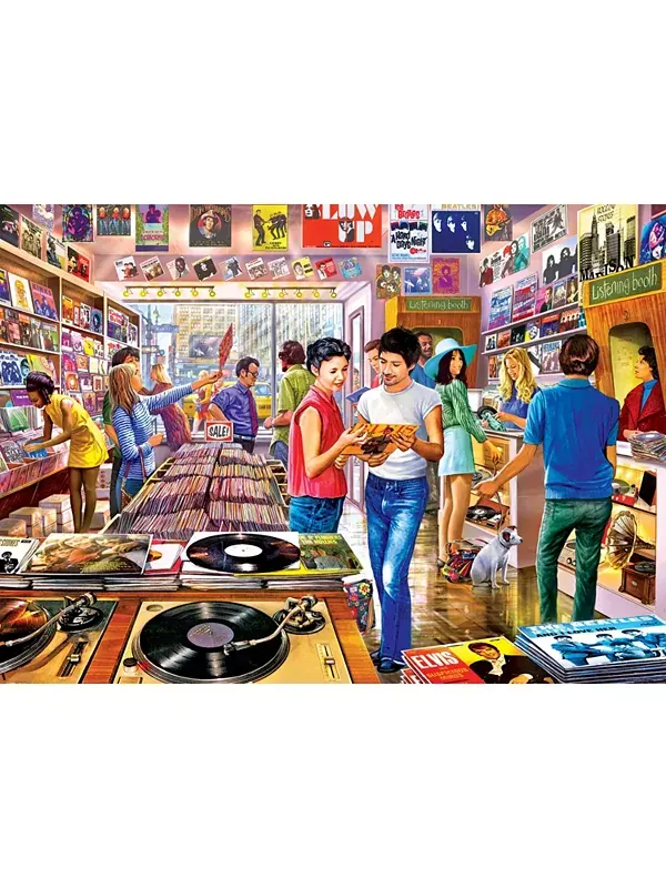 Шедевры воспоминаний винтажные виниловые пластинки пазл из 1000 деталей Masterpieces Puzzles — изображение 2 из 3