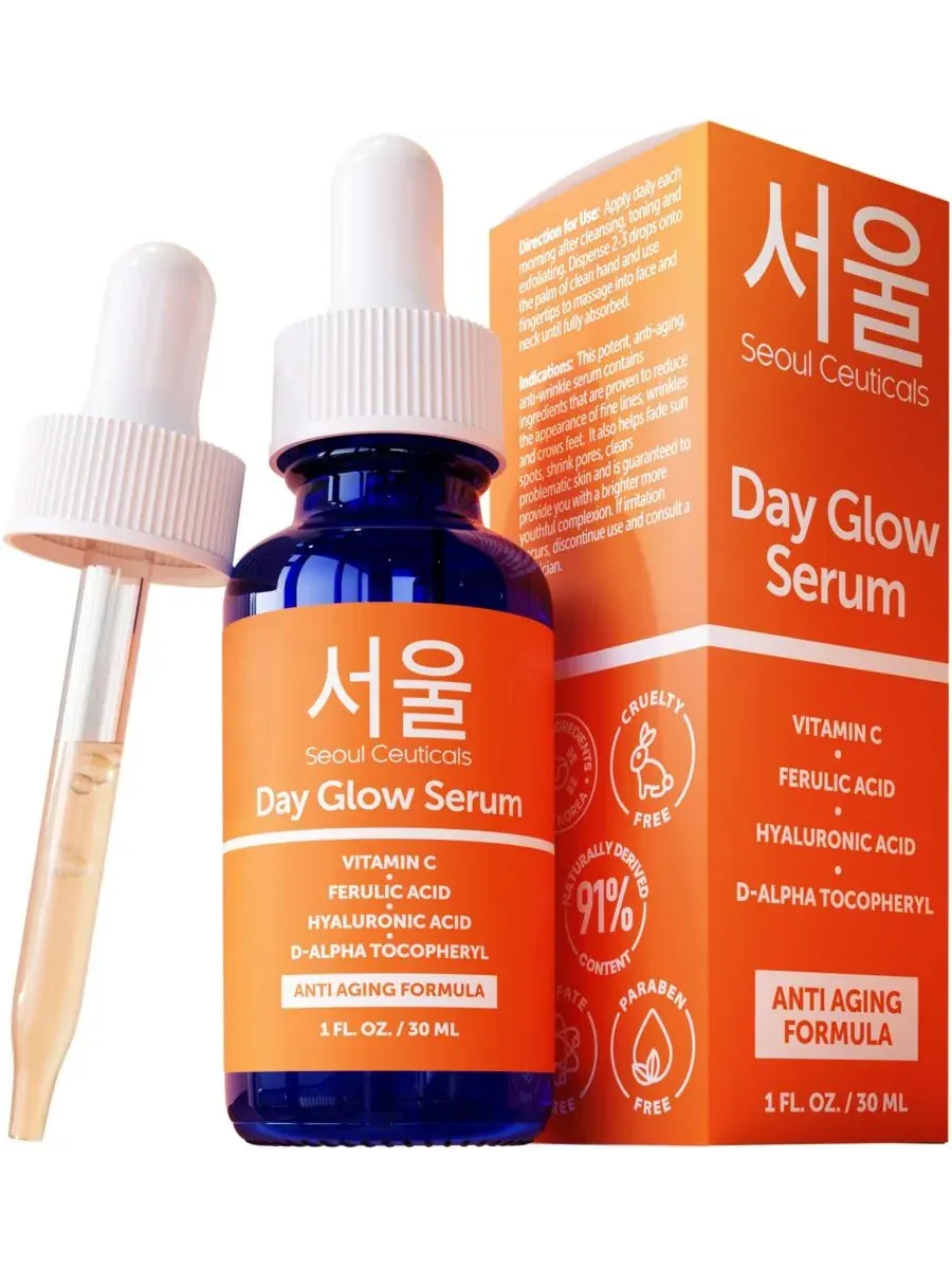 Сыворотка Seoul Ceuticals — Корейская для ухода за кожей с витамином С, дневная для сияния кожи — изображение 1 из 10
