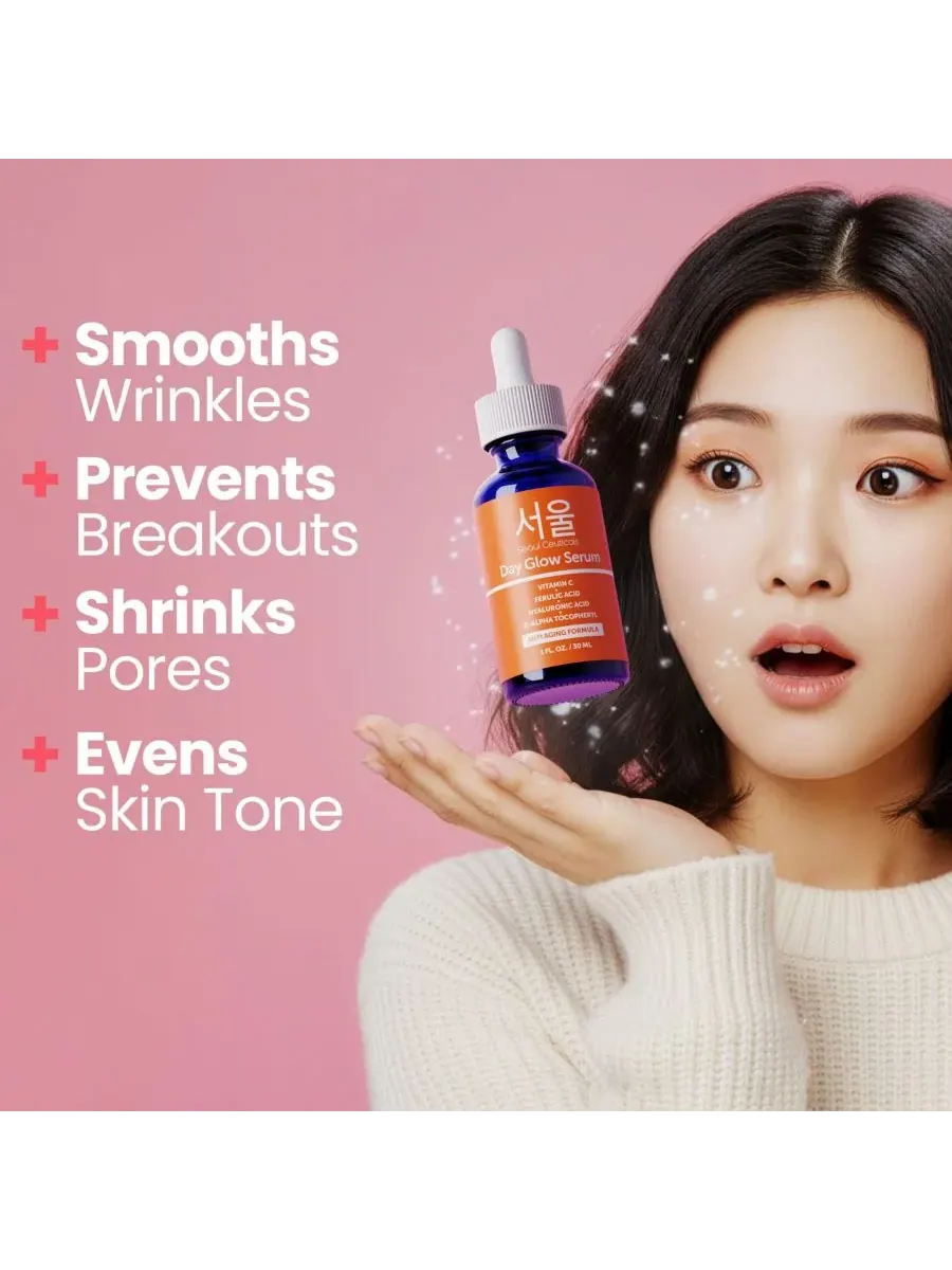 Сыворотка Seoul Ceuticals — Корейская для ухода за кожей с витамином С, дневная для сияния кожи — изображение 2 из 10
