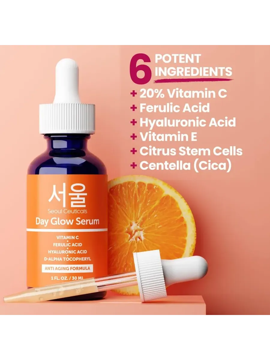 Сыворотка Seoul Ceuticals — Корейская для ухода за кожей с витамином С, дневная для сияния кожи — изображение 5 из 10