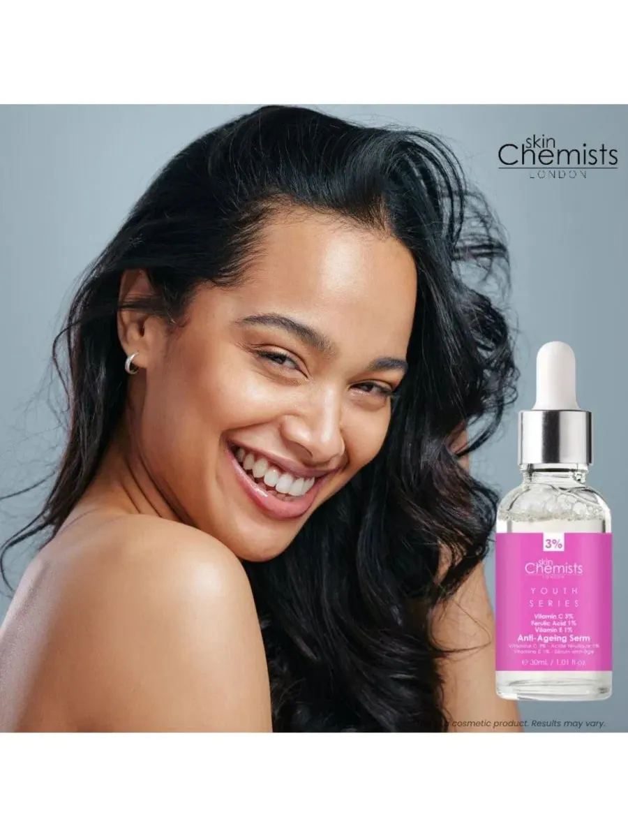 Сыворотка для лица Anti-Aging с витамином C 3%, феруловой кислотой 1%, витамином E 1% 30мл — изображение 3 из 6