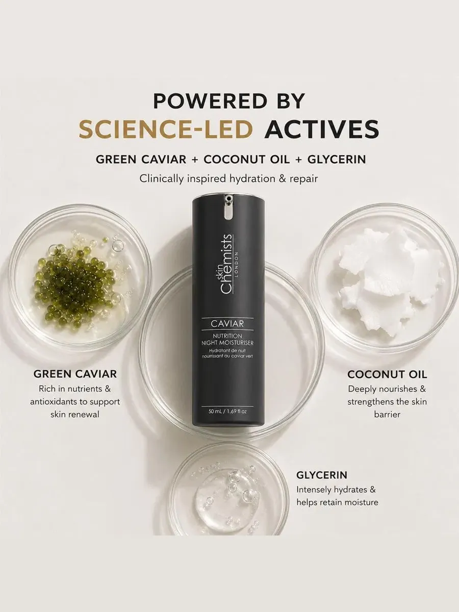 Ночной увлажняющий крем с икрой, 50 мл, Caviar Nutrition Night Moisturizer skinChemists — изображение 6 из 6