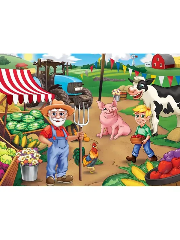 Пазл из 60 деталей «Ферма старого Макдональда» на тему рыночного дня Masterpieces Puzzles — изображение 2 из 3
