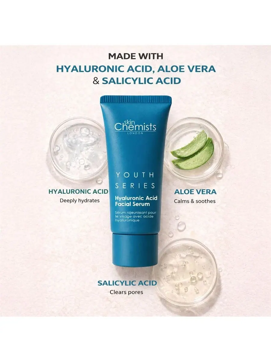 Сыворотка для лица с гиалуроновой кислотой Advanced Hyaluronic Acid, 30 мл skinChemists — изображение 3 из 6