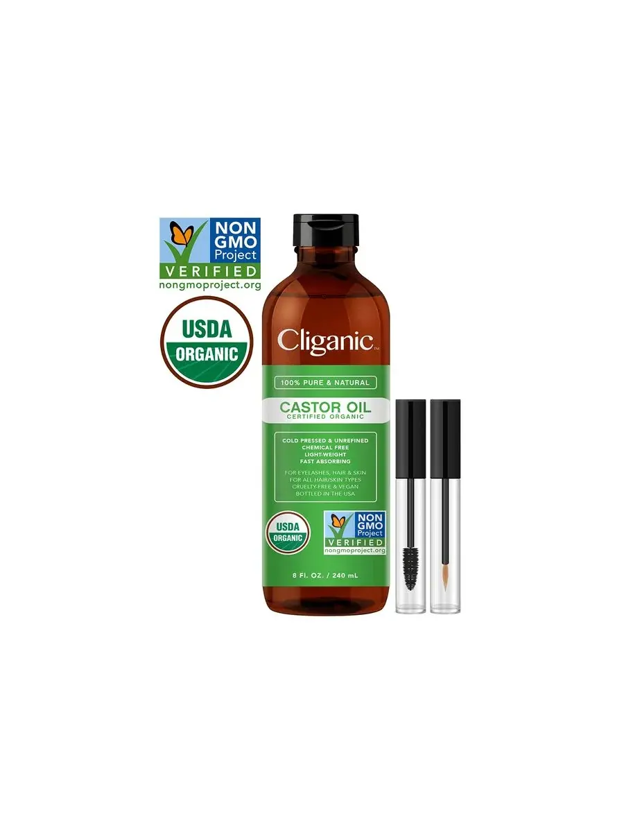 Cliganic Органическое касторовое масло - 8 унций — мульти
