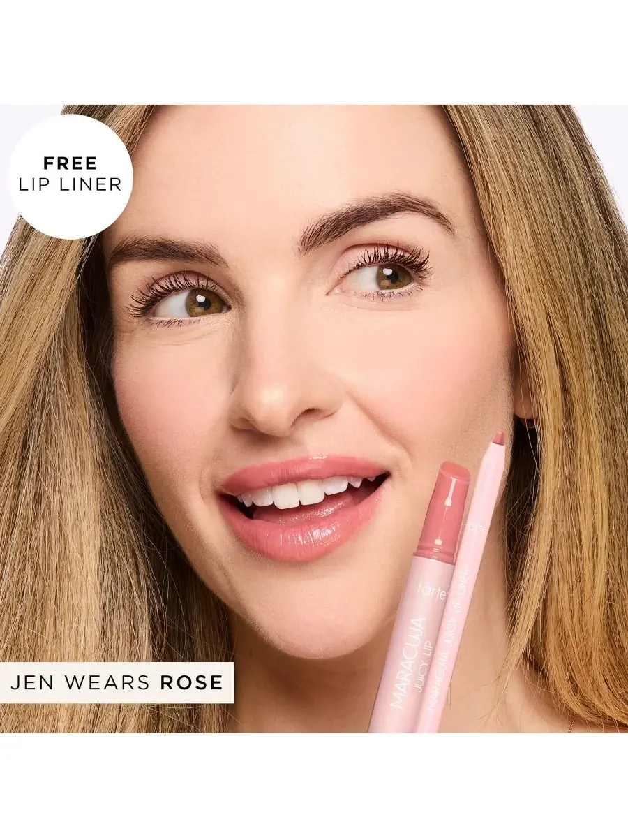 Tarte Набор из 2 предметов: карандаш для губ и бальзам для губ Maracuja Juicy Lip Rose — изображение 6 из 7