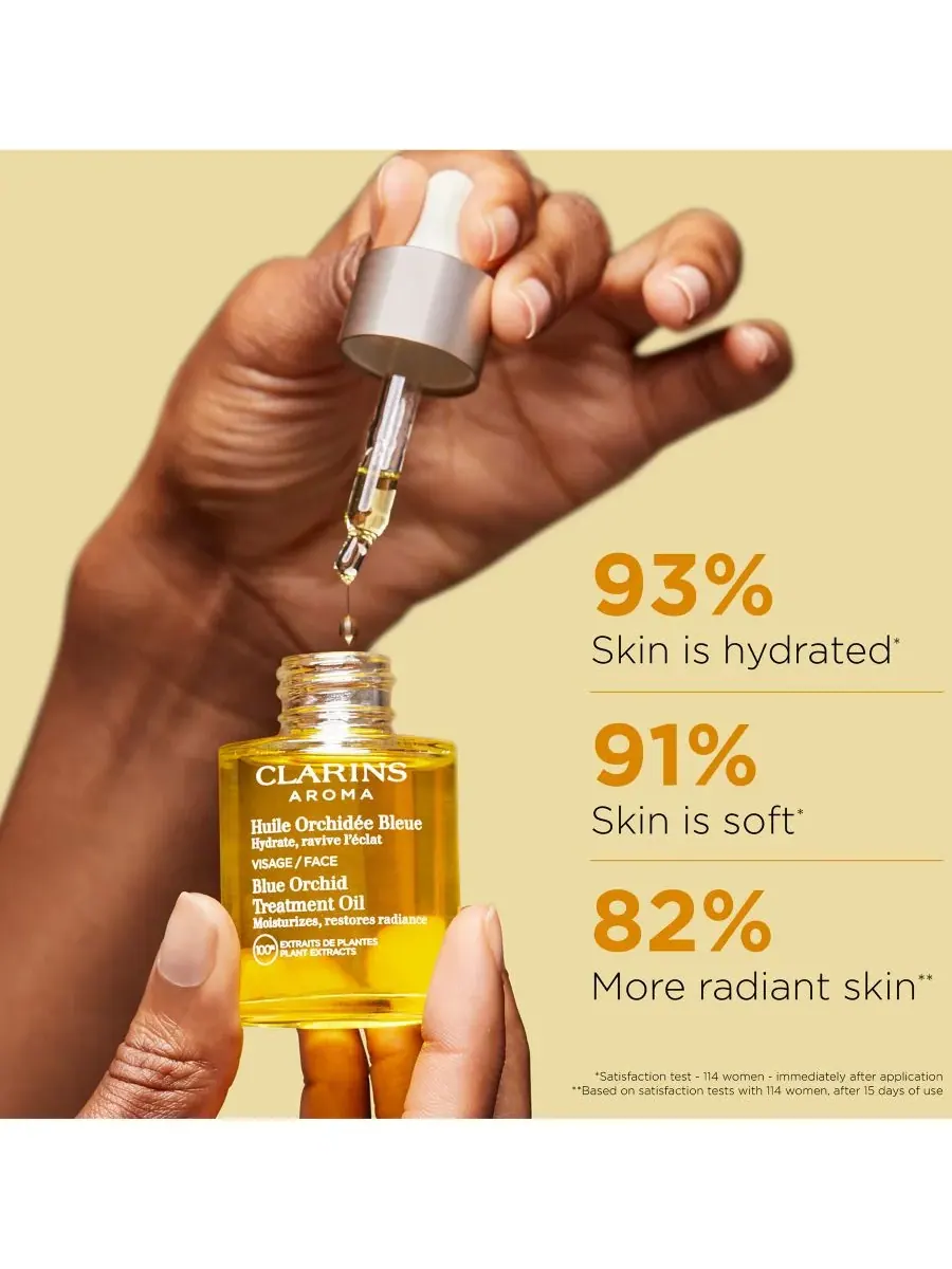 Масло для лица Clarins — Blue Orchid Radiance & Hydrating Face Treatment Oil — изображение 2 из 7