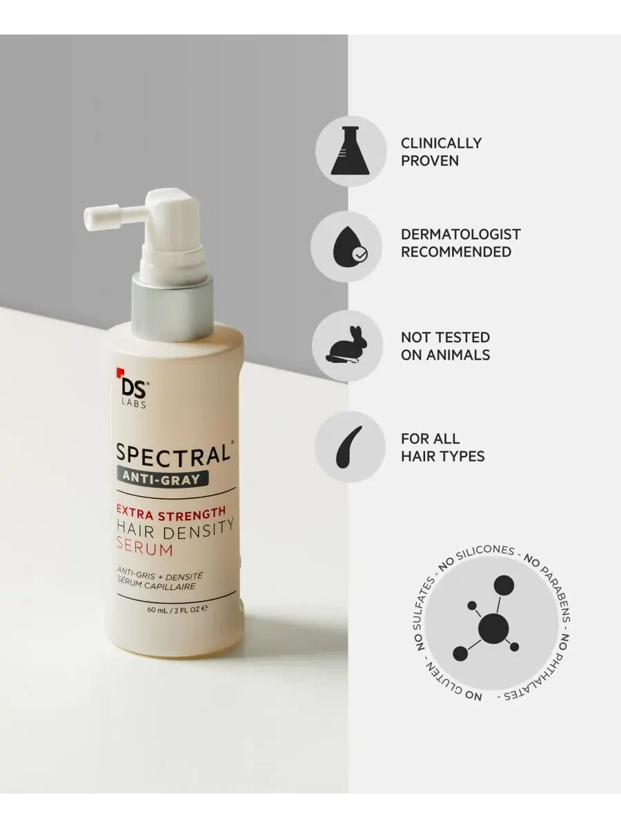 DS Laboratories Сыворотка для увеличения густоты волос Spectral.DNC-S Extra Strength против седины — изображение 10 из 10