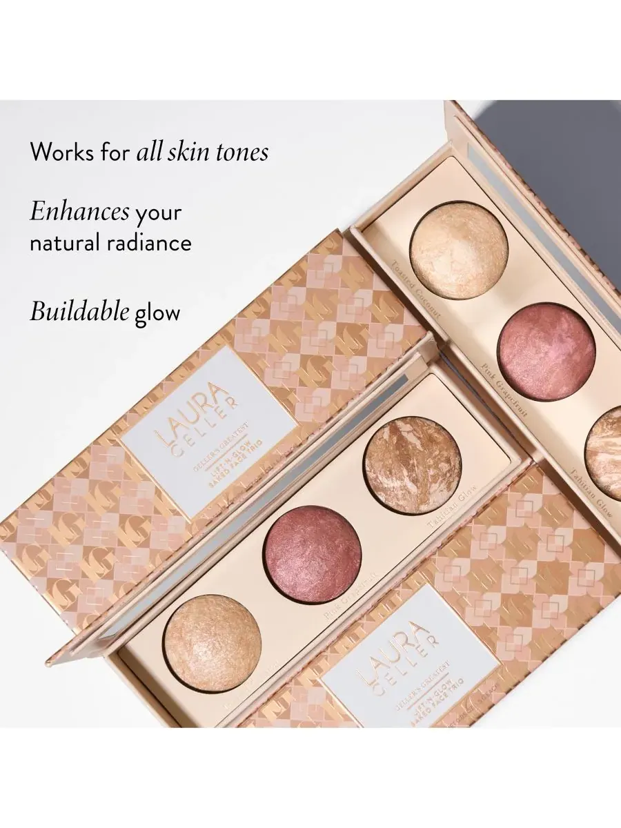 Laura Geller Beauty Набор из трех запеченных кремов для лица Geller's Greatest Lift-N-Glow — изображение 4 из 7