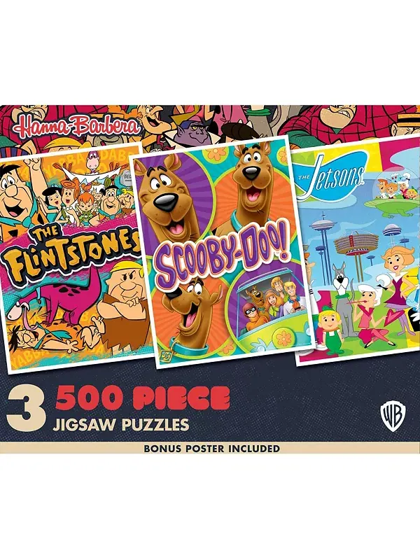 Шедевры Ханна-Барбера - Пазлы из 500 деталей, 3 шт. Masterpieces Puzzles — изображение 1 из 3