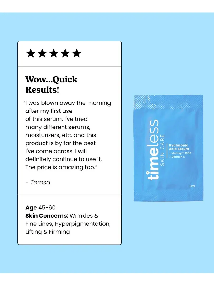 Сыворотка Timeless Skin Care — С витамином С + пептидами + гиалуроновой кислотой в одноразовых — изображение 4 из 7