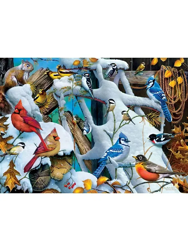 Шедевры Одюбона - пазл из 1000 деталей "Снежные птицы" для взрослых Masterpieces Puzzles — изображение 2 из 3