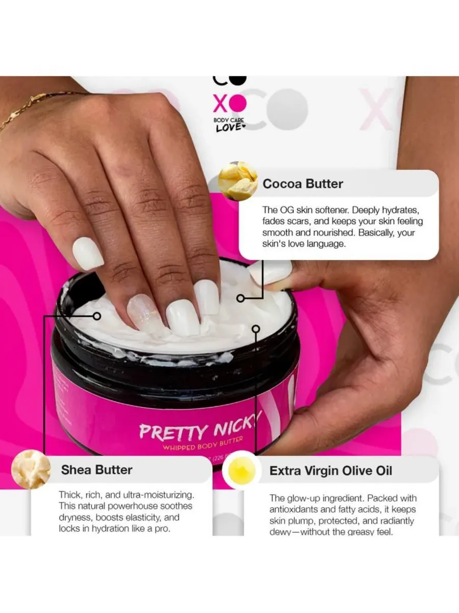 COCO XO Натуральное взбитое масло для тела Pretty Nicky, 8 унций — изображение 2 из 9