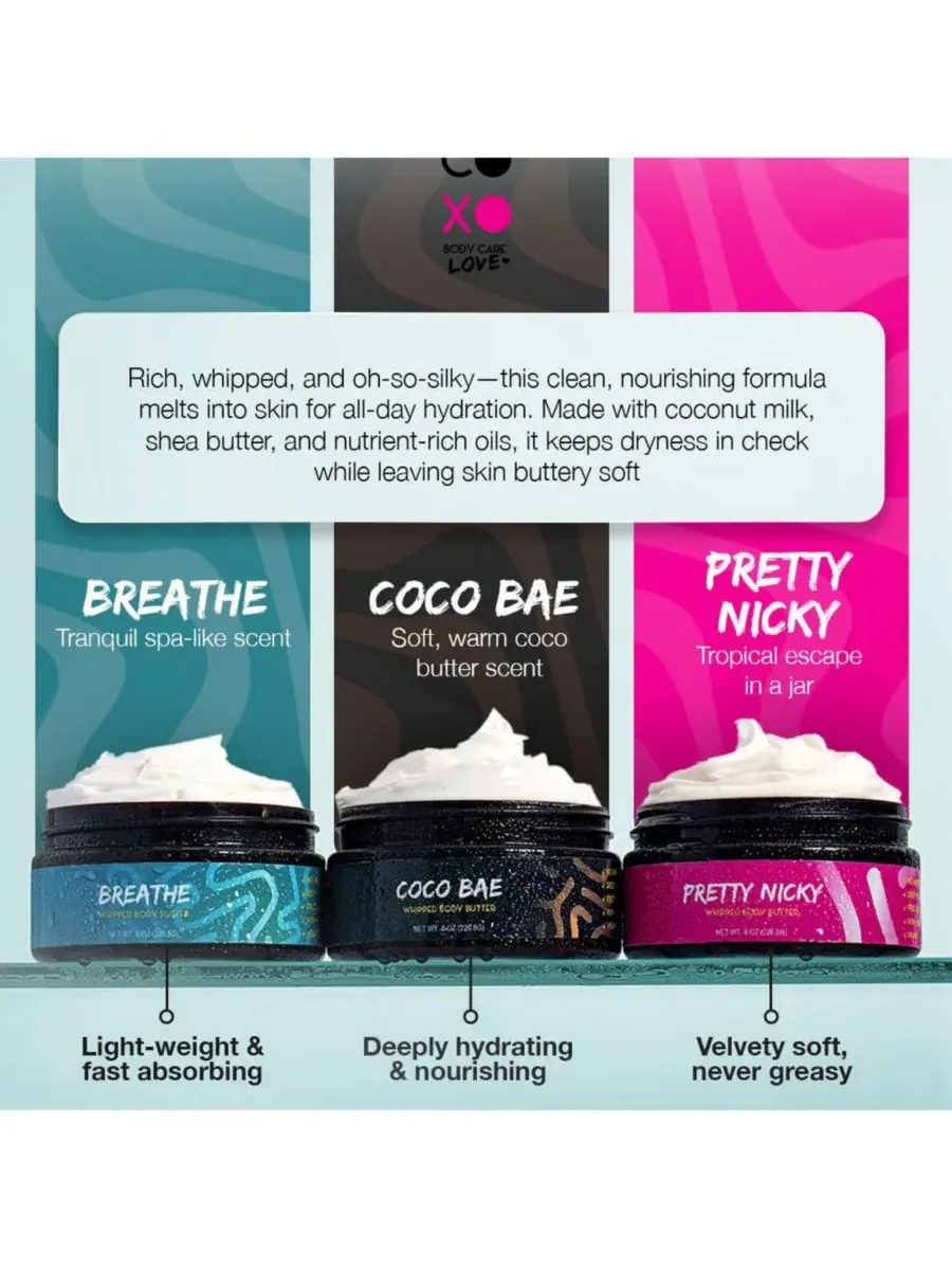 COCO XO Натуральное взбитое масло для тела Pretty Nicky, 8 унций — изображение 3 из 9