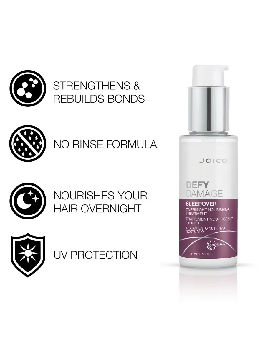 Joico Питательное средство для ночного ухода Defy Damage Sleepover Overnight Nourishing Treatment — изображение 6 из 6