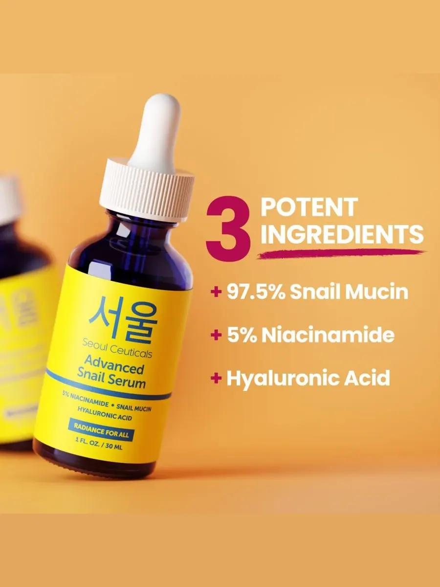 Эссенция Seoul Ceuticals — Корейская косметика по уходу за кожей: с муцином улитки, с ниацинамидом — изображение 3 из 9