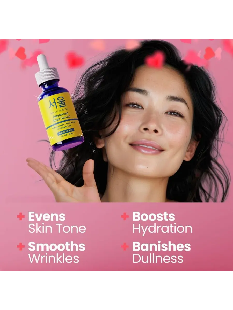 Эссенция Seoul Ceuticals — Корейская косметика по уходу за кожей: с муцином улитки, с ниацинамидом — изображение 4 из 9