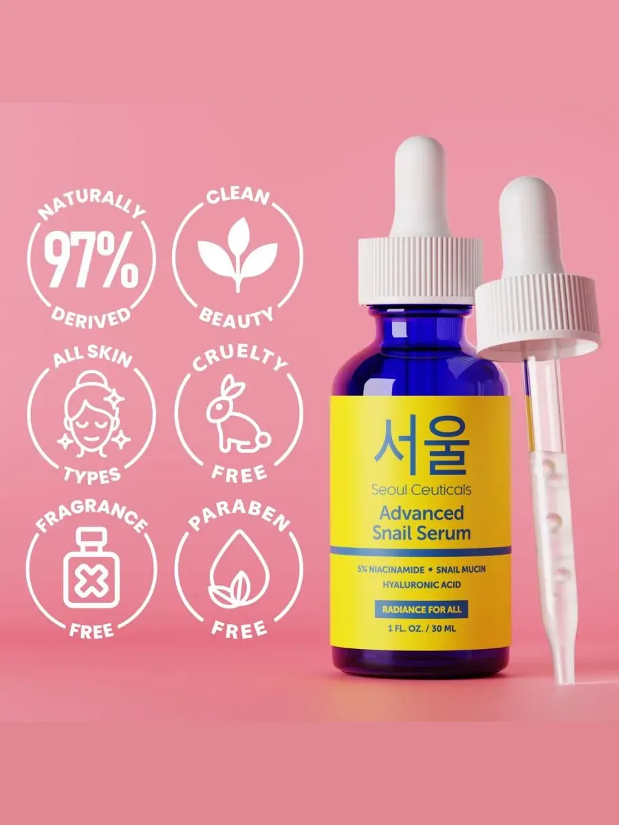 Эссенция Seoul Ceuticals — Корейская косметика по уходу за кожей: с муцином улитки, с ниацинамидом — изображение 7 из 9