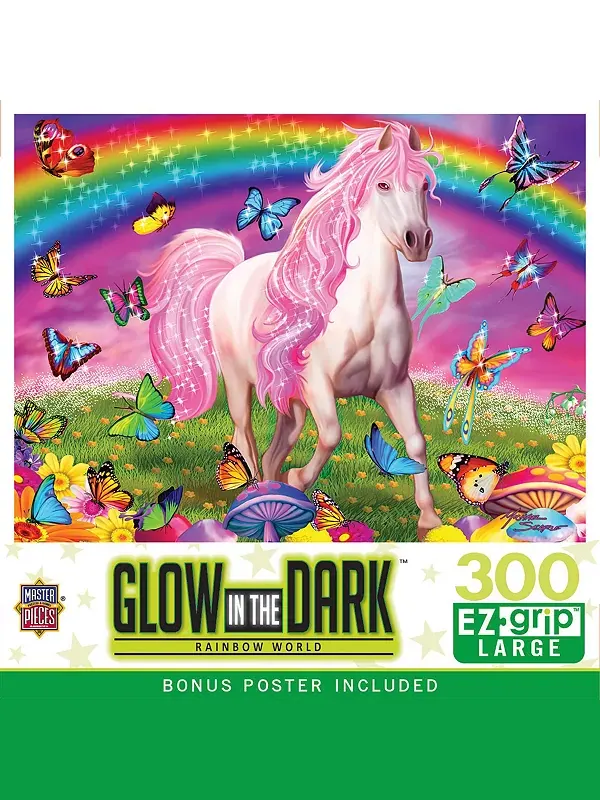 Шедевры, светящиеся в темноте — пазл Rainbow World из 300 деталей EZ Grip Masterpieces Puzzles — изображение 1 из 3