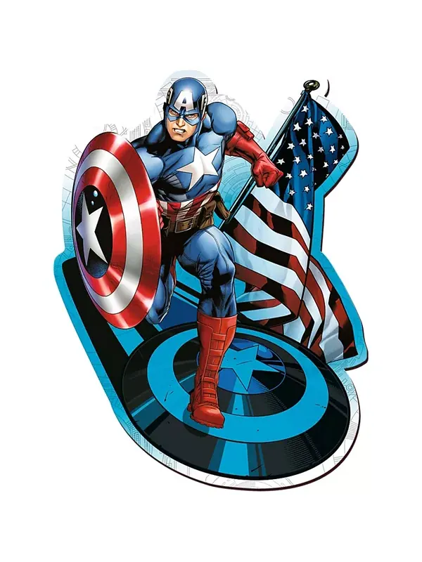 Деревянные пазлы Trefl Wood Craft, 160 деталей, деревянный пазл - Marvel - Бесстрашный Капитан — изображение 2 из 3