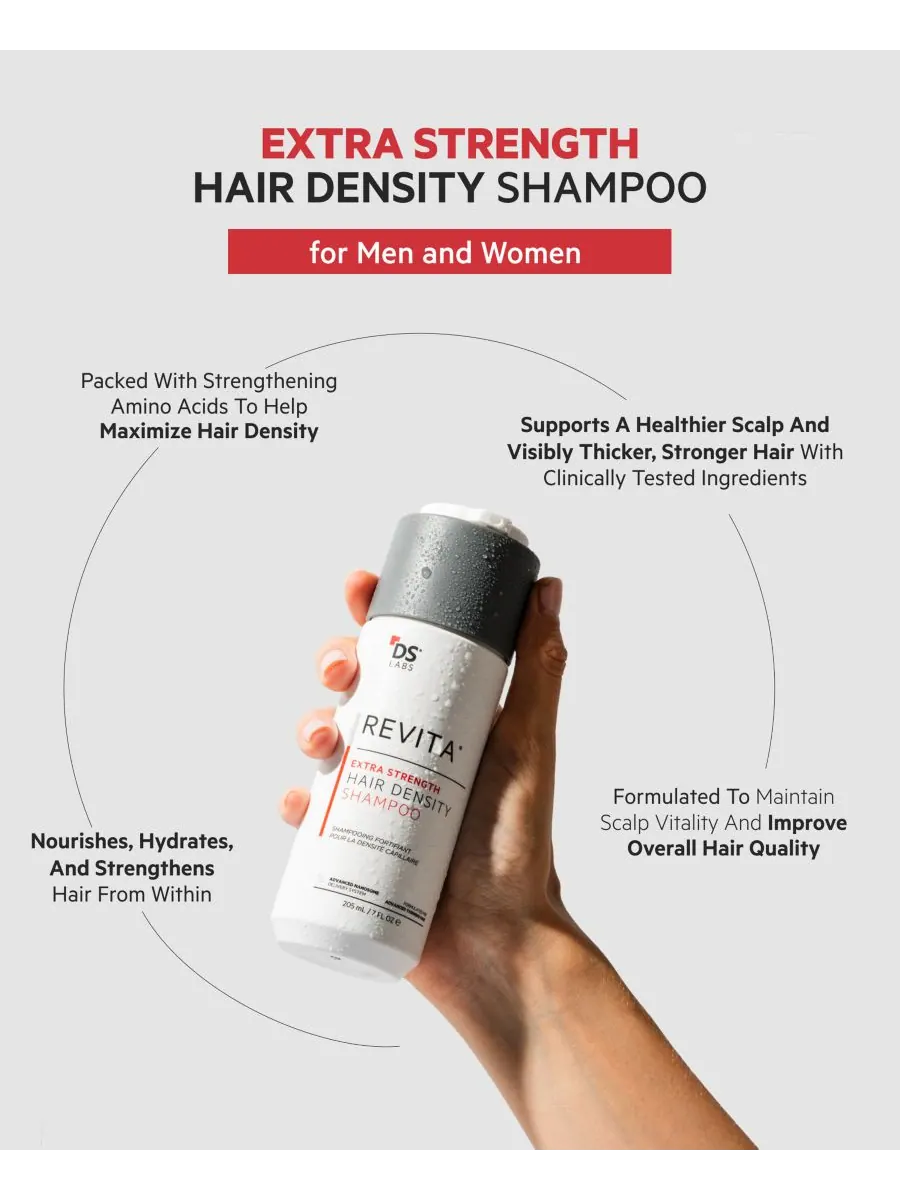 Шампунь Revita Extra Strength для увеличения густоты волос, 205 мл DS Laboratories — изображение 3 из 10