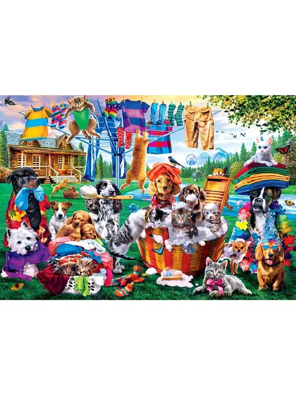 Шедевры ez grip - прачечная день мошенники пазл 1000 элементов Masterpieces Puzzles — изображение 3 из 3