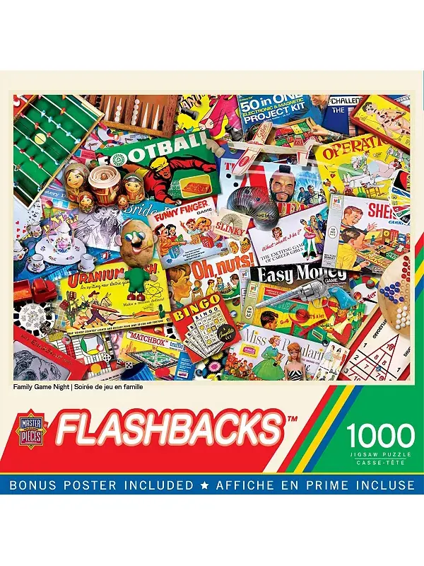 Шедевры воспоминаний - семейный игровой вечер, пазл из 1000 деталей Masterpieces Puzzles — мульти