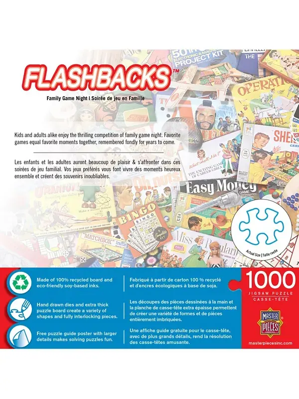 Шедевры воспоминаний - семейный игровой вечер, пазл из 1000 деталей Masterpieces Puzzles — изображение 2 из 3