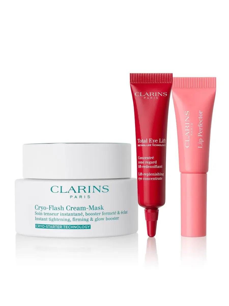 Clarins Набор из 3 крио-маск для усиления сияния — изображение 1 из 9