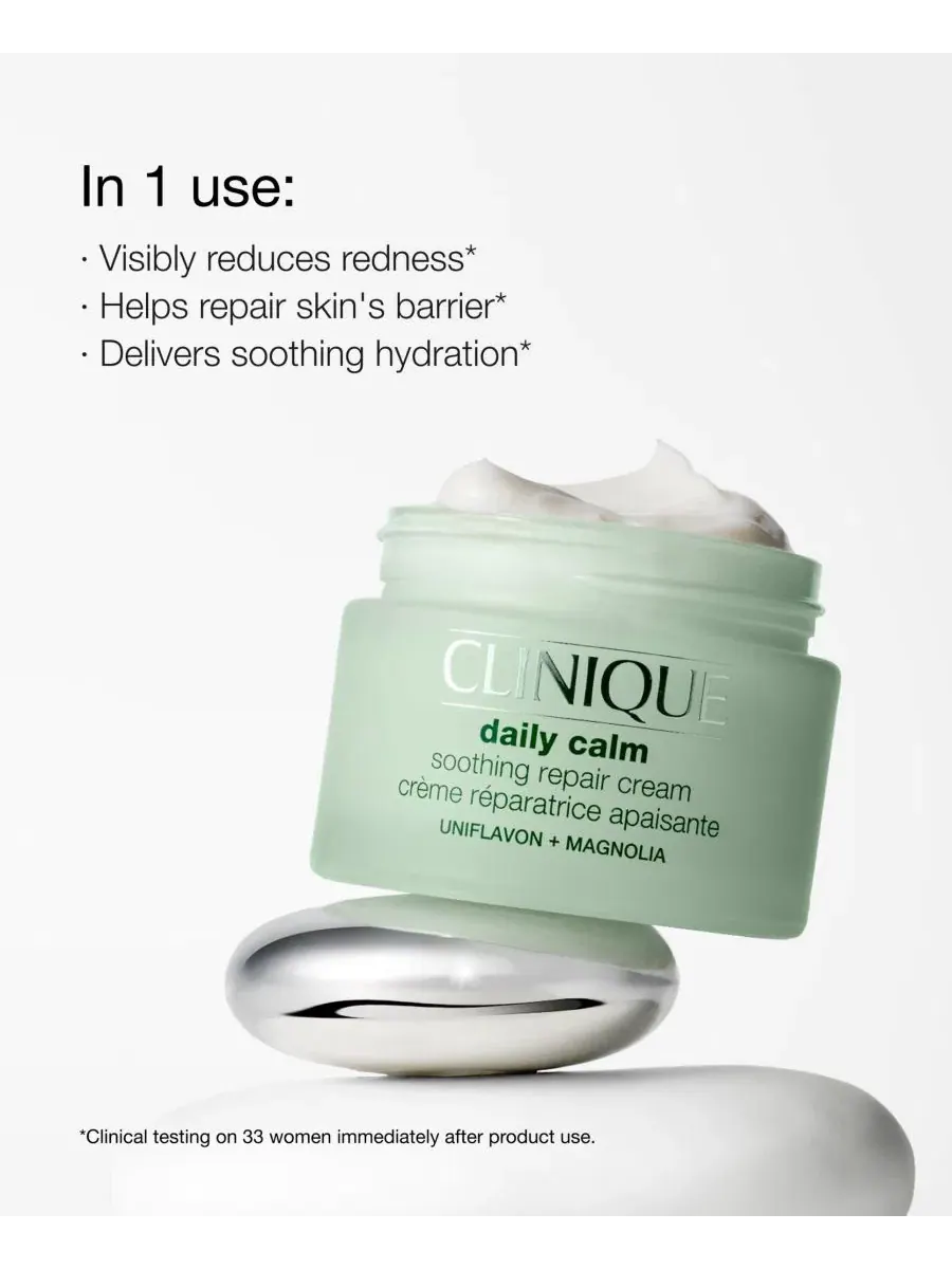 Крем для лица и кожи вокруг глаз Clinique Daily Calm Soothing Repair, 50 мл — изображение 3 из 10