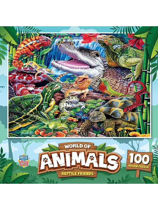 Шедевры мира животных, друзья-рептилии, пазл из 100 деталей Masterpieces Puzzles — изображение 1 из 3