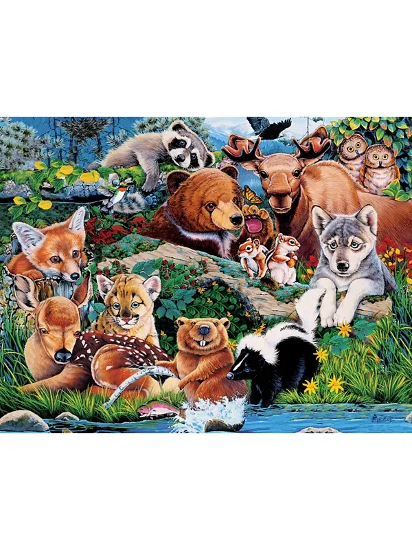 Шедевры мира животных - Лесные друзья, пазл из 100 деталей Masterpieces Puzzles — изображение 2 из 3