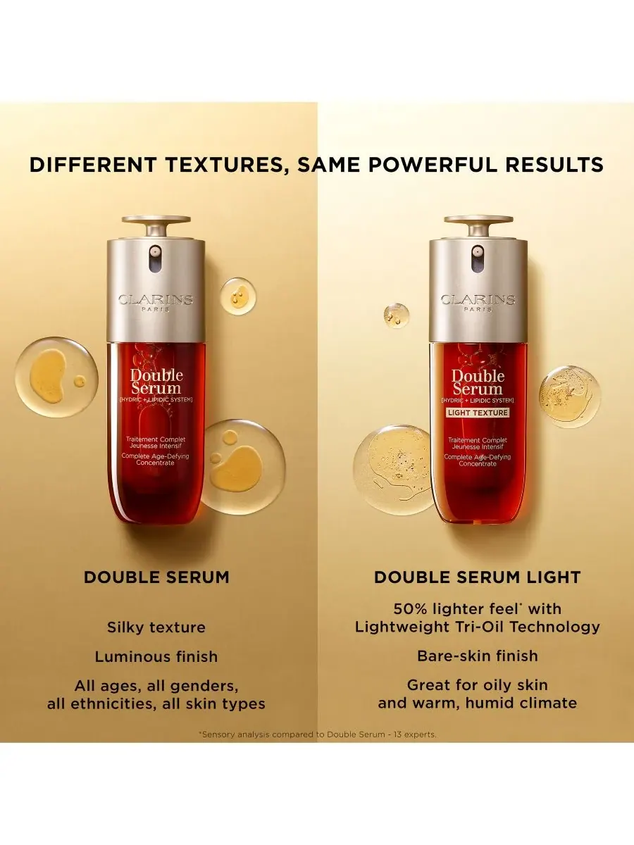 Сыворотка Clarins — DOUBLE SERUM с легкой текстурой для укрепления кожи, придания сияния и сужения — изображение 8 из 10