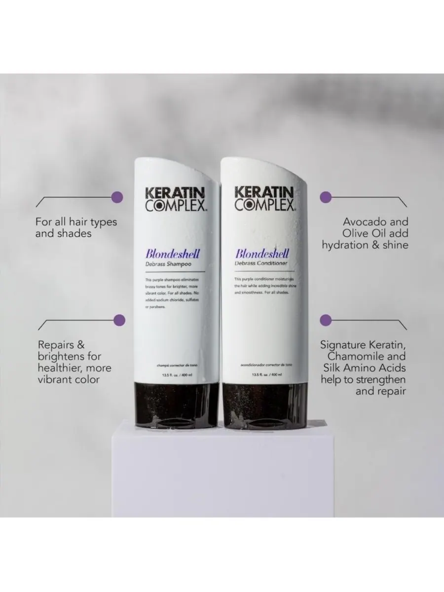 Кондиционер Blondeshell Debrass, 13, 5 унций Keratin Complex — изображение 4 из 6