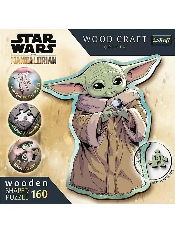 Деревянные пазлы Trefl Wood Craft, 160 деталей, деревянный пазл - Звездные войны - Grogu Trefl — изображение 3 из 3