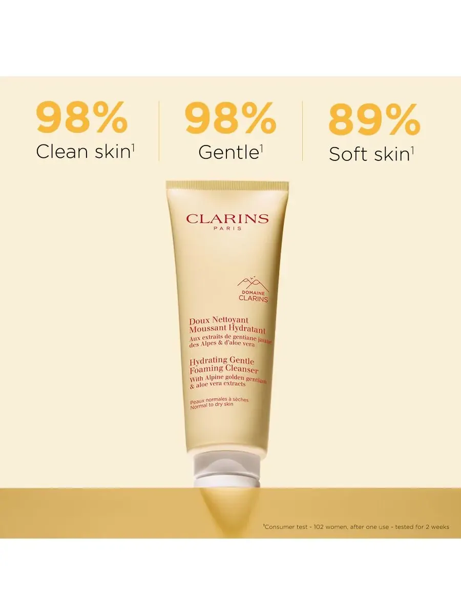 Средство для снятия макияжа Clarins — Увлажняющая нежная пенящаяся очищающая с алоэ вера — изображение 2 из 10