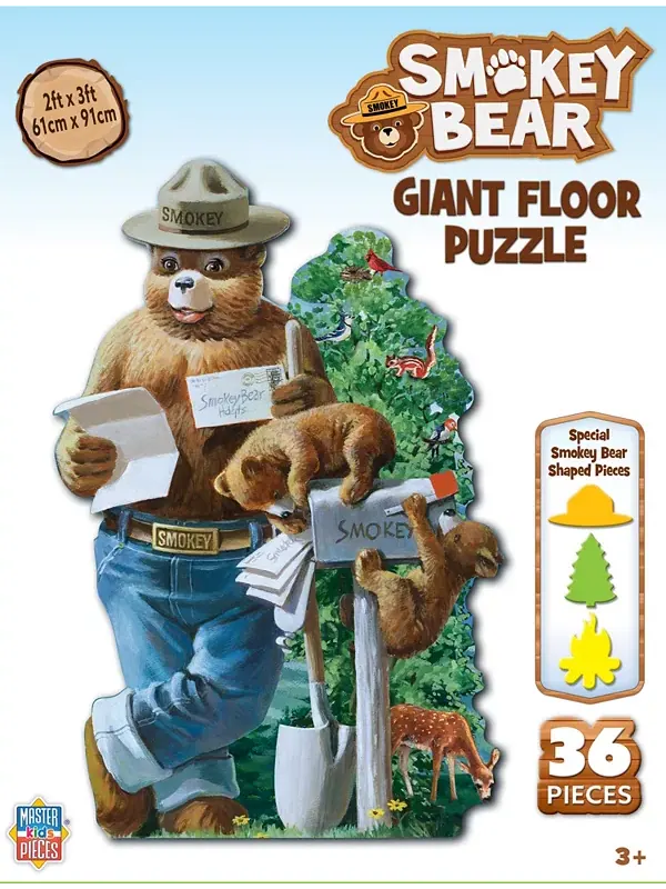 Пазл Masterpieces Smokey Bear из 36 деталей для детей. Masterpieces Puzzles — изображение 1 из 3