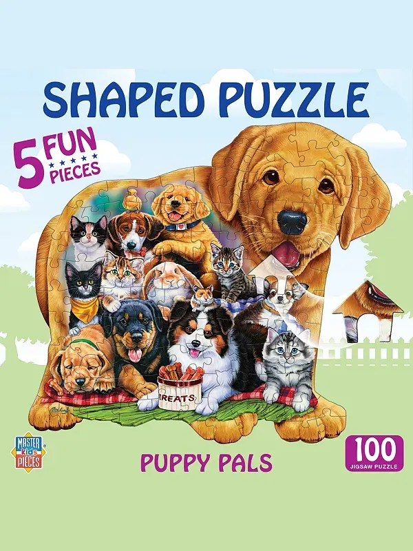 Друзья-Щенки - пазл из 100 деталей Masterpieces Puzzles — изображение 1 из 3
