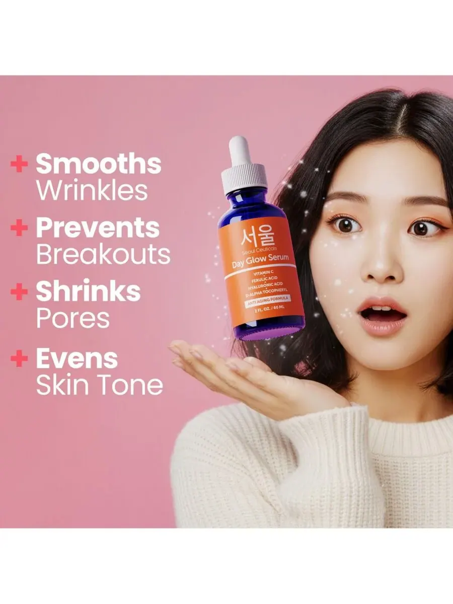 Сыворотка Seoul Ceuticals — Корейская для ухода за кожей с витамином С, дневная для сияния кожи — изображение 2 из 9