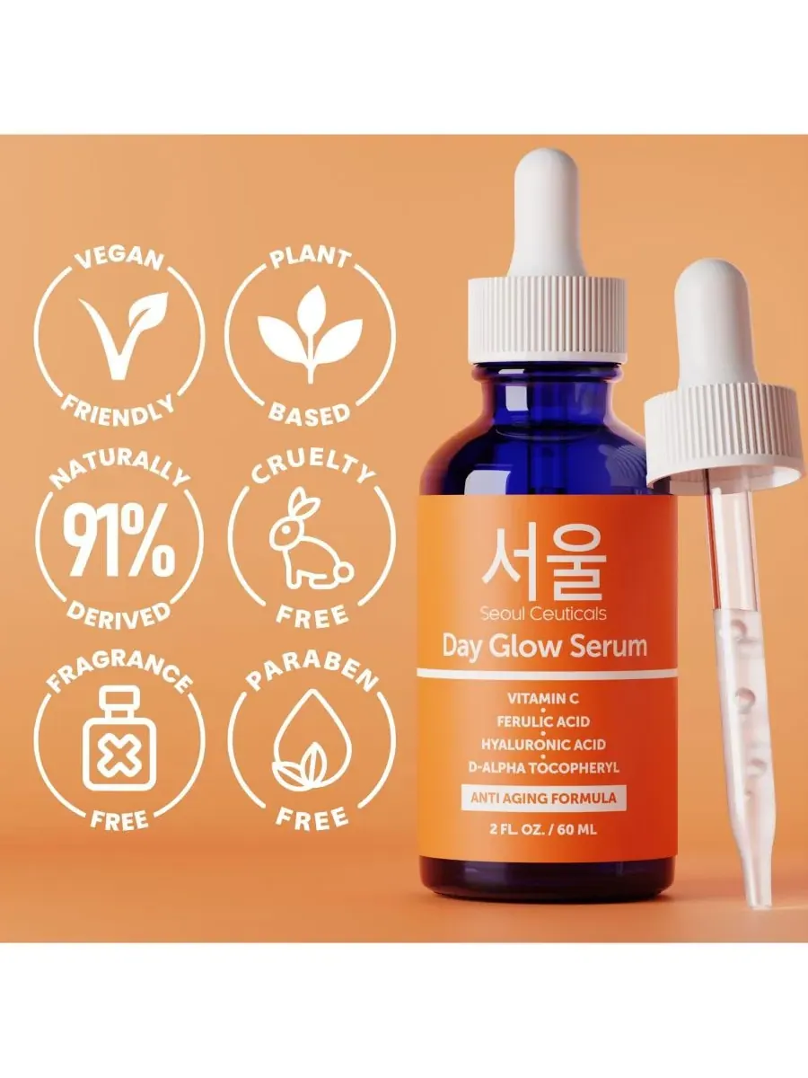 Сыворотка Seoul Ceuticals — Корейская для ухода за кожей с витамином С, дневная для сияния кожи — изображение 5 из 9