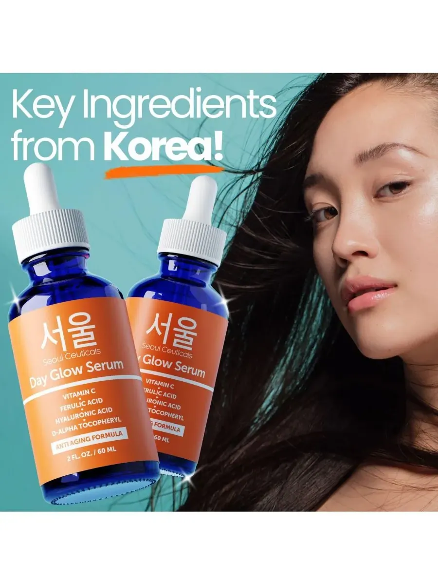 Сыворотка Seoul Ceuticals — Корейская для ухода за кожей с витамином С, дневная для сияния кожи — изображение 7 из 9