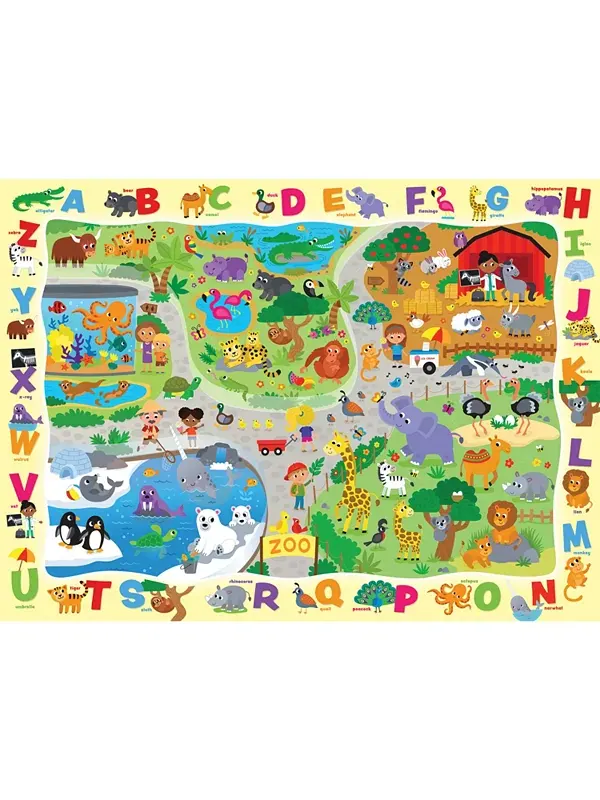 Прятки - алфавит в зоопарке пазл из 48 деталей Masterpieces Puzzles — изображение 2 из 3