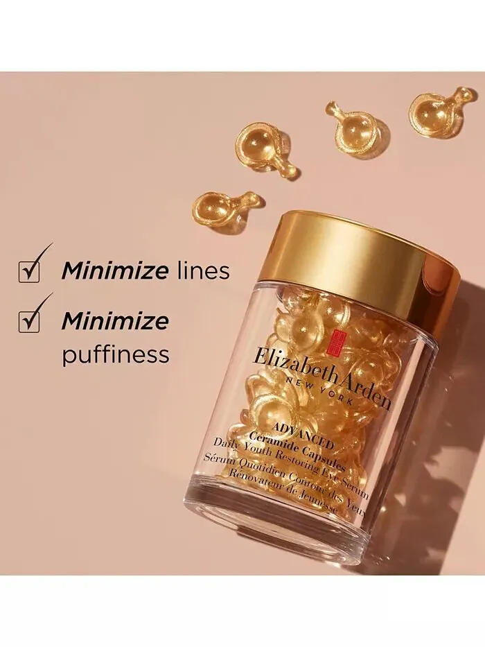 Advanced Ceramine Capsules Восстанавливающая сыворотка для глаз Daily Youth, 60 шт Elizabeth Arden — изображение 2 из 8