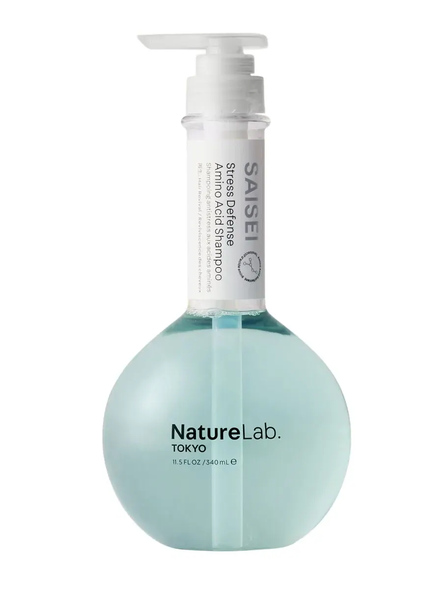Шампунь для волос 340 мл с аминокислотами, Saisei Stress Defense Amino Acid Shampoo NatureLab Tokyo — мульти