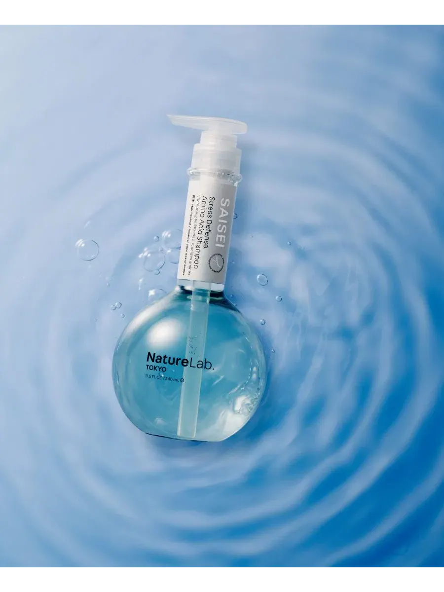 Шампунь для волос 340 мл с аминокислотами, Saisei Stress Defense Amino Acid Shampoo NatureLab Tokyo — изображение 2 из 7