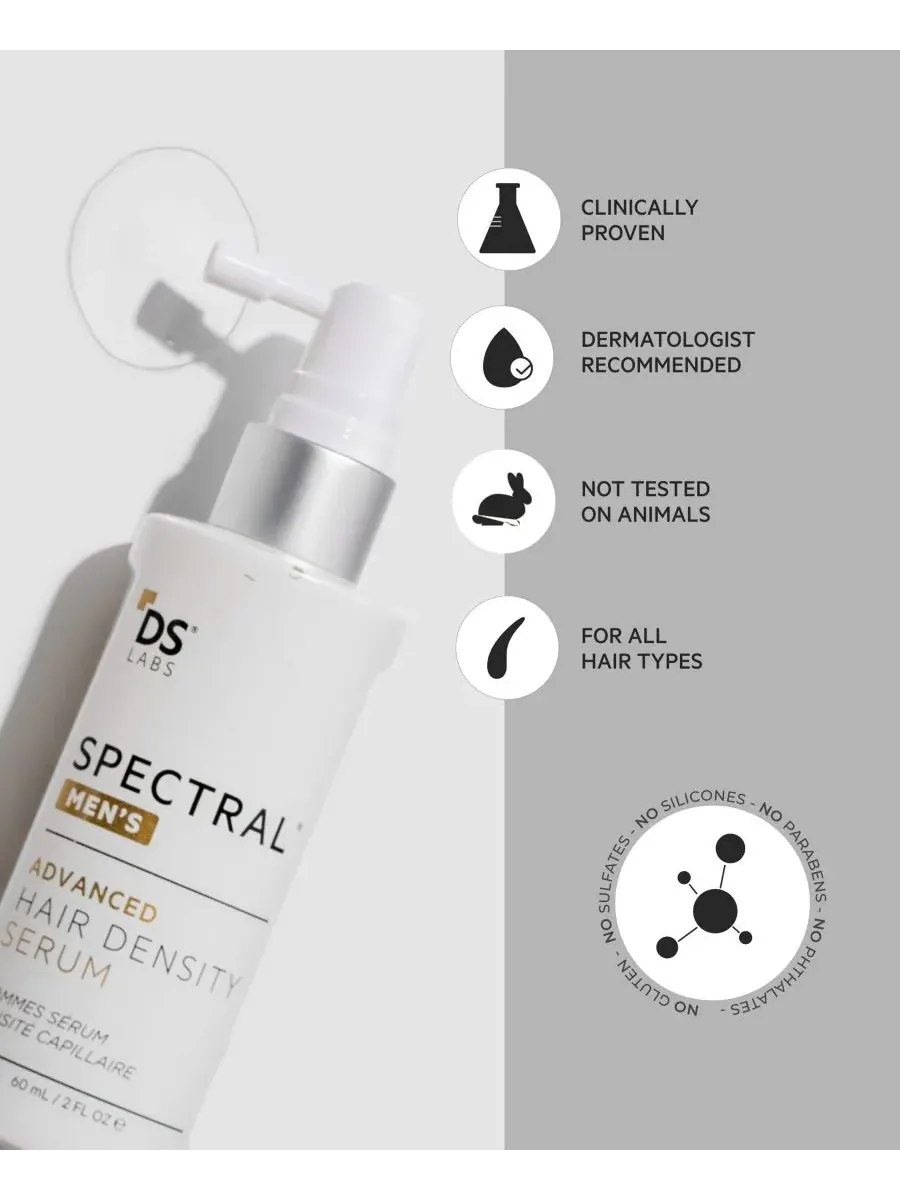DS Laboratories Сыворотка для увеличения густоты волос Spectral.DNC-N с наноксидилом 5%, 60 мл — изображение 8 из 9