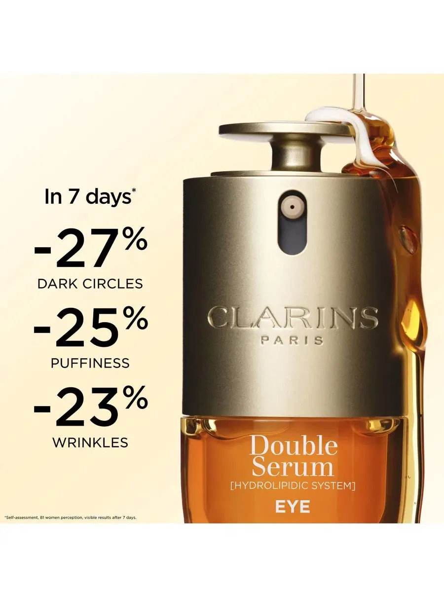 Сыворотка для контура глаз Clarins Double Serum Eye Brightening & Depuffing, 20 мл — изображение 2 из 14