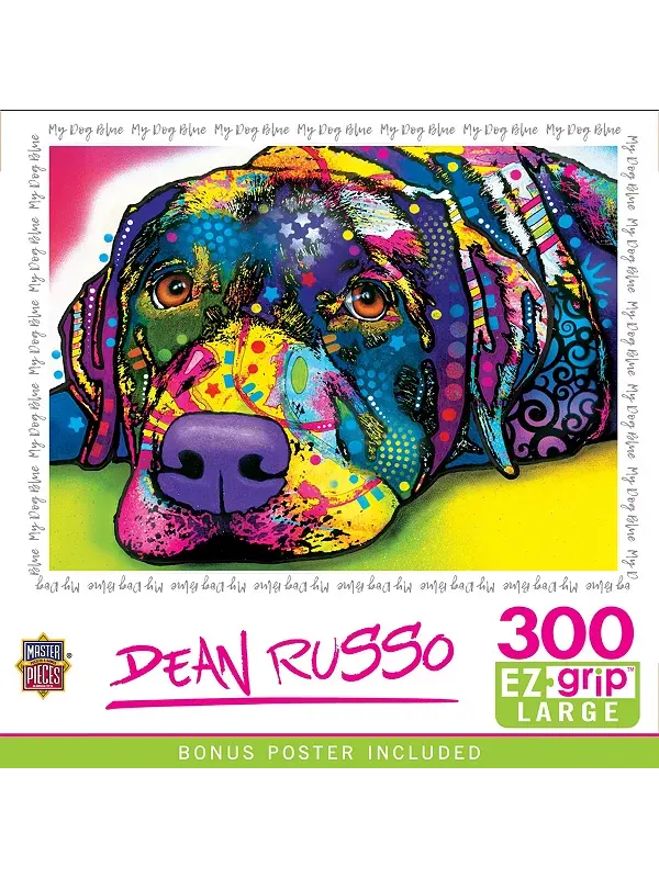 Шедевры Дина Руссо - Моя собака синего цвета, 300 деталей, пазл EZ Grip Masterpieces Puzzles — изображение 1 из 3