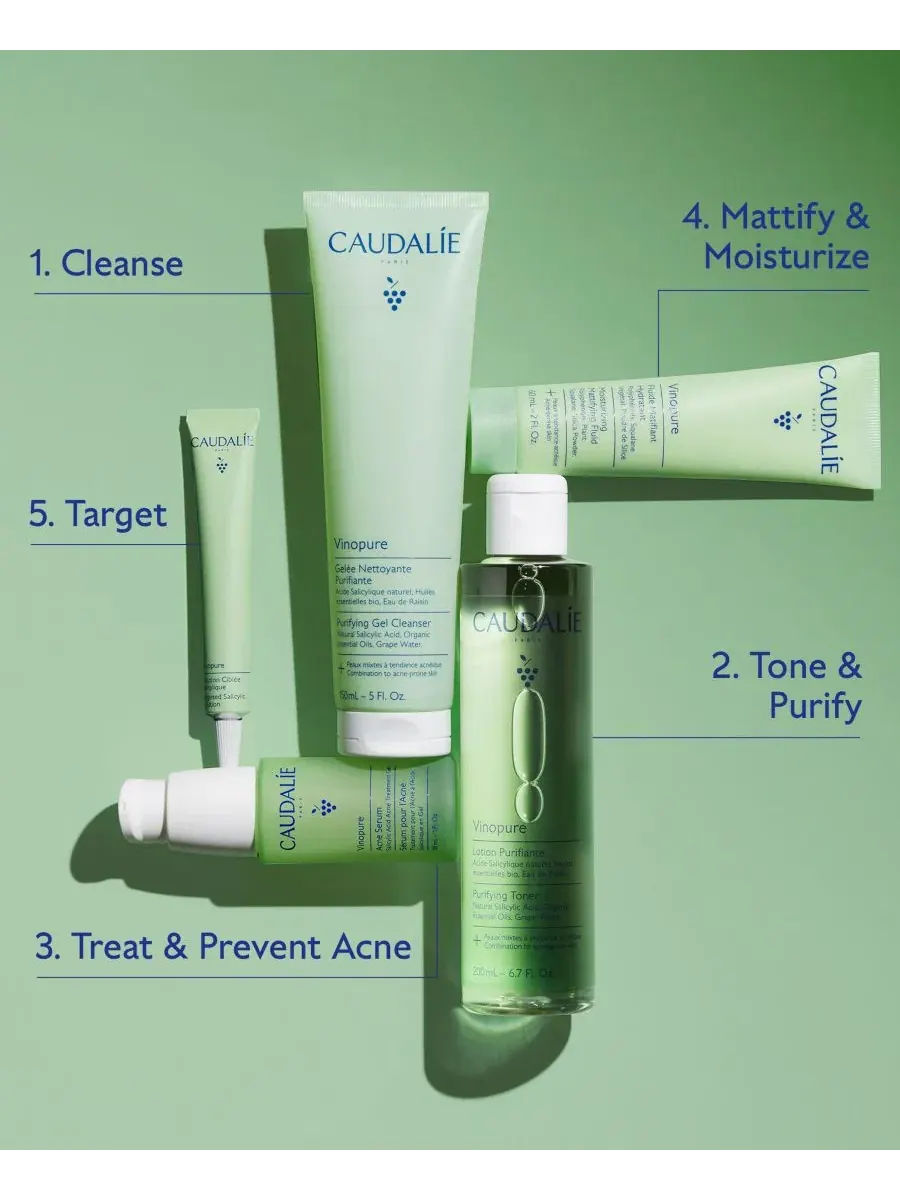 Гель для умывания Caudalie — От прыщей Vinopure Treat and Prevent Blemishes, 28 г — изображение 2 из 6